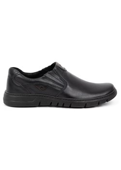 Buty męskie skórzane wsuwane 507J czarny lico ze sklepu butyolivier w kategorii Półbuty męskie - zdjęcie 169956193