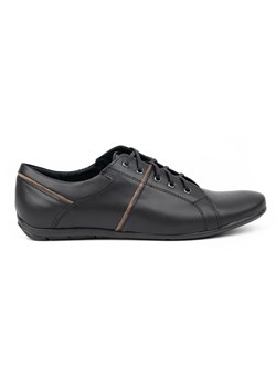 Buty męskie skórzane C25 czarne ze sklepu butyolivier w kategorii Półbuty męskie - zdjęcie 169957384