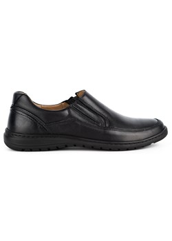Buty męskie wsuwane skórzane 0115W czarne ze sklepu butyolivier w kategorii Półbuty męskie - zdjęcie 169957554