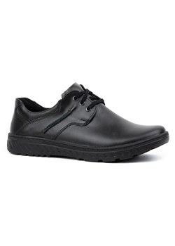 Buty męskie skórzane Casual 923K czarne ze sklepu butyolivier w kategorii Półbuty męskie - zdjęcie 169958284
