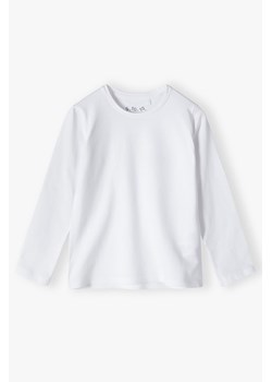 Bluzka dziewczęca biała z długim rękawem-basic ze sklepu 5.10.15 w kategorii Bluzki dziewczęce - zdjęcie 169960394