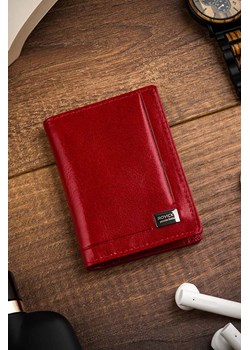 Skórzane etui czerwone unisex na karty i dokumenty - Rovicky ze sklepu 5.10.15 w kategorii Portfele damskie - zdjęcie 169960412