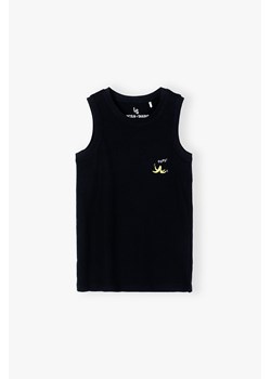 Bawełniany T-shirt dla chłopca - czarny ze sklepu 5.10.15 w kategorii T-shirty chłopięce - zdjęcie 169960421