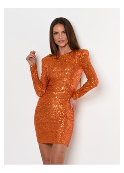 Sukienka cekinowa MARYLLA orange ze sklepu forseti.net.pl w kategorii Sukienki - zdjęcie 169961230