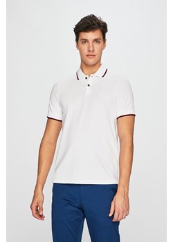 Armani Exchange polo bawełniane kolor biały gładki 8NZF75 Z8M5Z ze sklepu ANSWEAR.com w kategorii T-shirty męskie - zdjęcie 169962254