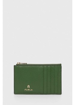 Furla portfel skórzany damski kolor zielony ze sklepu ANSWEAR.com w kategorii Portfele damskie - zdjęcie 169962302