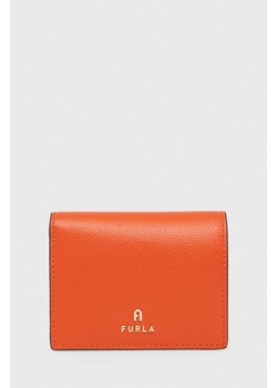 Furla portfel skórzany damski kolor pomarańczowy ze sklepu ANSWEAR.com w kategorii Portfele damskie - zdjęcie 169962314