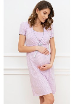 Ciążowa koszula nocna do karmienia różowa Felicita, Kolor różowy-wzór, Rozmiar S, Italian Fashion ze sklepu Intymna w kategorii Bielizna ciążowa - zdjęcie 169963691