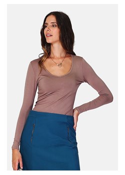 ASSUILI Koszulka w kolorze szarobrązowym ze sklepu Limango Polska w kategorii Bluzki damskie - zdjęcie 169964901
