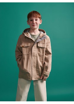 Reserved - Bawełniana kurtka parka - beżowy ze sklepu Reserved w kategorii Kurtki chłopięce - zdjęcie 169966141
