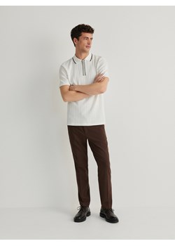 Reserved - Koszulka polo regular - złamana biel ze sklepu Reserved w kategorii T-shirty męskie - zdjęcie 169966300