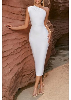 Sukienka DRONELZA WHITE ze sklepu Ivet Shop w kategorii Sukienki - zdjęcie 169966620