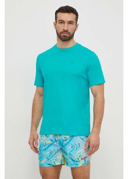 Guess t-shirt bawełniany kolor turkusowy z aplikacją F3GI00 K8HM0 ze sklepu ANSWEAR.com w kategorii T-shirty męskie - zdjęcie 169966751