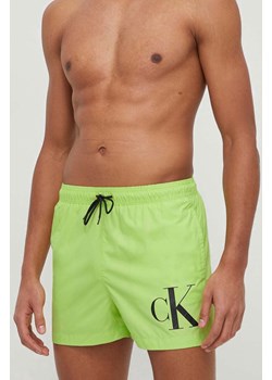 Calvin Klein szorty kąpielowe kolor zielony ze sklepu ANSWEAR.com w kategorii Kąpielówki - zdjęcie 169966782