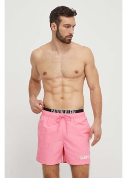 Calvin Klein szorty kąpielowe kolor różowy ze sklepu ANSWEAR.com w kategorii Kąpielówki - zdjęcie 169966790