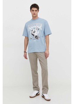 Sixth June t-shirt bawełniany męski kolor niebieski z nadrukiem ze sklepu ANSWEAR.com w kategorii T-shirty męskie - zdjęcie 169967524