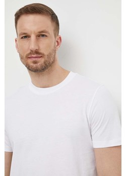 Liu Jo t-shirt bawełniany męski kolor biały gładki ze sklepu ANSWEAR.com w kategorii T-shirty męskie - zdjęcie 169967544