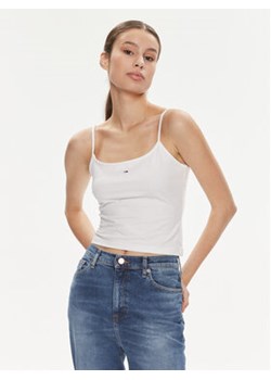 Tommy Jeans Top Essential DW0DW17381 Biały Slim Fit ze sklepu MODIVO w kategorii Bluzki damskie - zdjęcie 169974123
