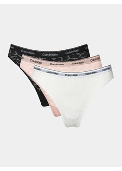 Calvin Klein Underwear Komplet 3 par fig brazylijskich 000QD5225E Kolorowy ze sklepu MODIVO w kategorii Majtki damskie - zdjęcie 169974140