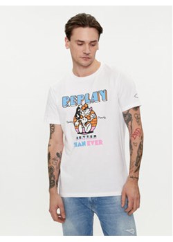 Replay T-Shirt M6800.000.2660 Biały Regular Fit ze sklepu MODIVO w kategorii T-shirty męskie - zdjęcie 169974150