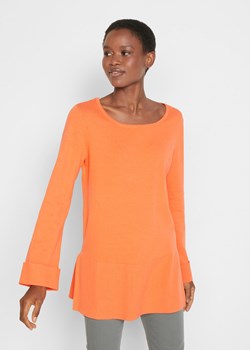 Długi sweter z wysokimi rozcięciami po bokach ze sklepu bonprix w kategorii Swetry damskie - zdjęcie 169981530