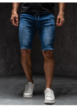 Granatowe krótkie spodenki jeansowe męskie Denley TF177A1 ze sklepu Denley w kategorii Spodenki męskie - zdjęcie 169990022