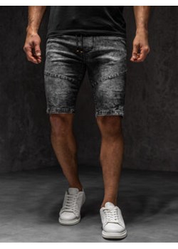 Czarne krótkie spodenki jeansowe męskie Denley TF174A1 ze sklepu Denley w kategorii Spodenki męskie - zdjęcie 169990043