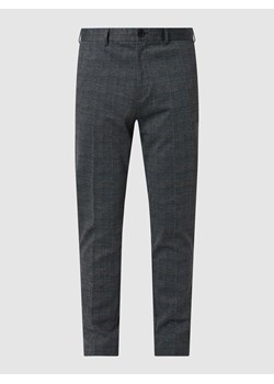 Spodnie o kroju slim fit z dżerseju ze wzorem w kratę glencheck model ‘Marco’ ze sklepu Peek&Cloppenburg  w kategorii Spodnie męskie - zdjęcie 169991403