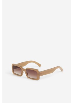 H & M - Prostokątne okulary przeciwsłoneczne - Beżowy ze sklepu H&M w kategorii Okulary przeciwsłoneczne męskie - zdjęcie 169992210