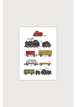 H & M - Tiny Goods - Trains - Biały ze sklepu H&M w kategorii Plakaty - zdjęcie 169992343
