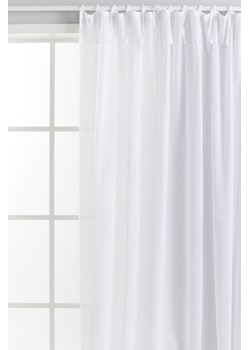H & M - Szeroka zasłona z wiązanymi tasiemkami u góry - Biały ze sklepu H&M w kategorii Zasłony - zdjęcie 169992541