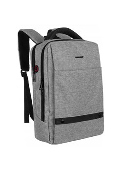 Materiałowy plecak unisex na laptopa 15" — David Jones szary ze sklepu 5.10.15 w kategorii Plecaki - zdjęcie 169994400