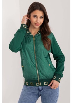 Zielona bluza bomberka damska z ozdobnymi ściągaczami ze sklepu 5.10.15 w kategorii Bluzy damskie - zdjęcie 169994583