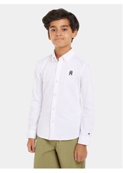 Tommy Hilfiger Koszula Monogram KB0KB08862 Biały Slim Fit ze sklepu MODIVO w kategorii Koszule chłopięce - zdjęcie 169995513