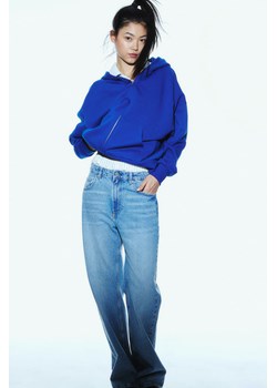 H & M - Rozpinana bluza oversize z kapturem - Niebieski ze sklepu H&M w kategorii Bluzy damskie - zdjęcie 169997172