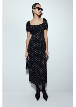 H & M - Sukienka midi z bufiastym rękawem - Czarny ze sklepu H&M w kategorii Sukienki - zdjęcie 169997200