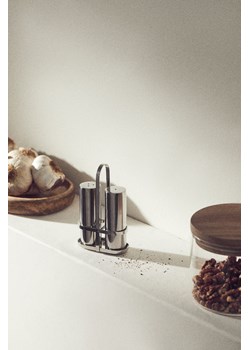 H & M - Solniczka i pieprzniczka z metalu - Srebrny ze sklepu H&M w kategorii Akcesoria kuchenne - zdjęcie 169997251