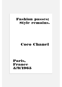 H & M - Chanel Paris Plakat - Biały ze sklepu H&M w kategorii Dekoracje ścienne - zdjęcie 169997343