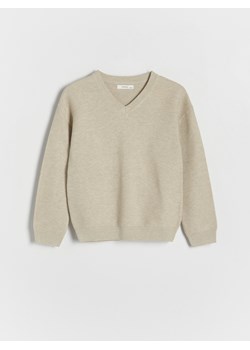 Reserved - Melanżowy sweter - beżowy ze sklepu Reserved w kategorii Swetry chłopięce - zdjęcie 169998224