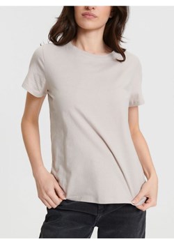 Sinsay - Koszulka bawełniana - beżowy ze sklepu Sinsay w kategorii Bluzki damskie - zdjęcie 169999152