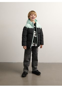 Reserved - Pikowana kurtka oversize z kapturem - czarny ze sklepu Reserved w kategorii Kurtki chłopięce - zdjęcie 170000320
