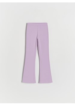 Reserved - Bawełniane spodnie flare - lawendowy ze sklepu Reserved w kategorii Spodnie dziewczęce - zdjęcie 170000784