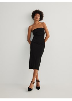 Reserved - Sukienka midi - czarny ze sklepu Reserved w kategorii Sukienki - zdjęcie 170002013