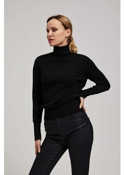 Cienki sweter z golfem czarny ze sklepu Moodo.pl w kategorii Swetry damskie - zdjęcie 170002860