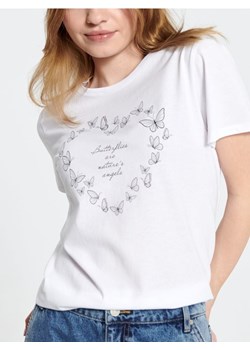 Sinsay - Koszulka z nadrukiem - biały ze sklepu Sinsay w kategorii Bluzki damskie - zdjęcie 170003392