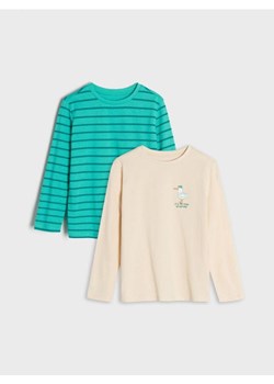 Sinsay - Koszulki 2 pack - zielony ze sklepu Sinsay w kategorii T-shirty chłopięce - zdjęcie 170003442