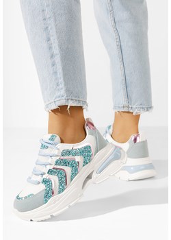 Niebieski sneakersy na platformie Aprilia ze sklepu Zapatos w kategorii Buty sportowe damskie - zdjęcie 170007254