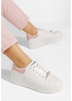 Białe sneakersy na platformie Ellianna V6 ze sklepu Zapatos w kategorii Trampki damskie - zdjęcie 170007260