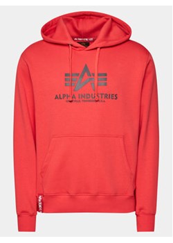Alpha Industries Bluza Basic 178312 Czerwony Regular Fit ze sklepu MODIVO w kategorii Bluzy męskie - zdjęcie 170009254