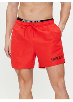 Calvin Klein Swimwear Szorty kąpielowe KM0KM00992 Czerwony Regular Fit ze sklepu MODIVO w kategorii Kąpielówki - zdjęcie 170009532